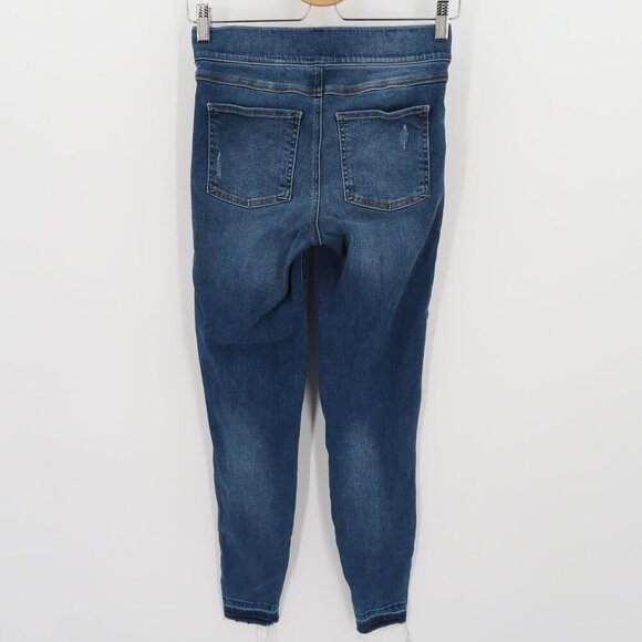 Spanx Womens Small Distressed Ankle Skinny Jeans 20203R Medium Blue Wash Denim - Picture 4 of 11